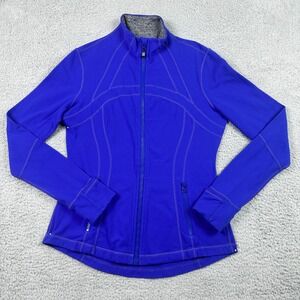 Lululemon Define Jacket Womens 8 (Medium) Royal Blue Full Zip Luon Yoga Layer